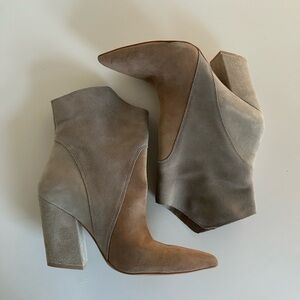 Dolce Vita Nestly Suede Ankle Boot Taupe Multi Suede Size 8